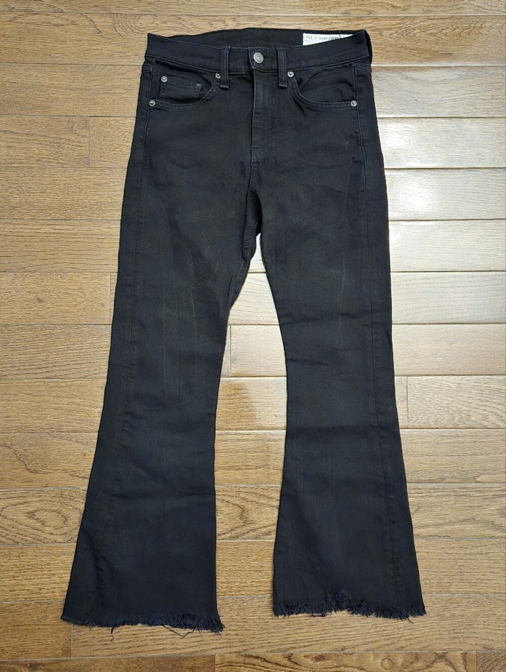 rag & bone Black Flared High-Rise Jeans